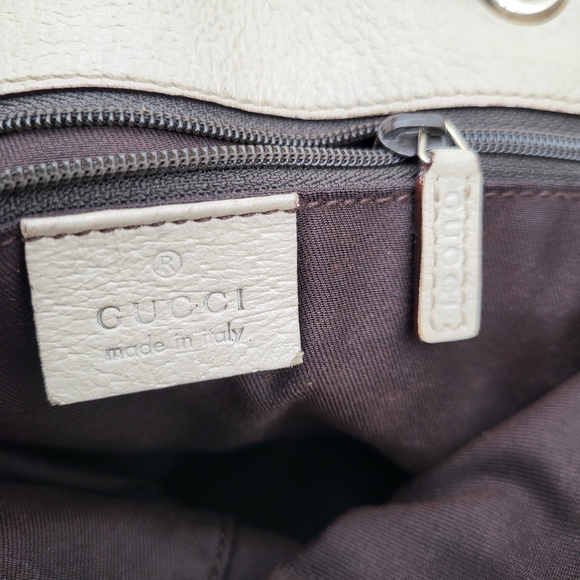 GUCCI PM CANVAS LEATHER TOTE BAG...Authentic w/ COA.... - Picture 9 of 15